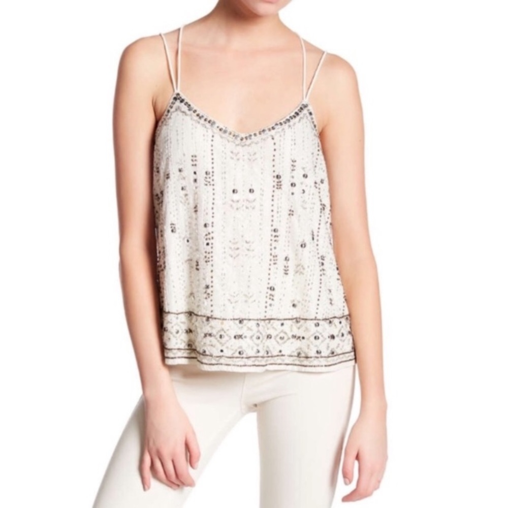 Willow & Clay Double Strap Embellished Tank Top - Picture 2 of 7